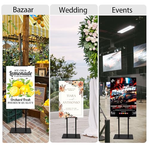 AceShow Easel Stand For Sign, Heavy-Duty Pedestal Sign Stand, 1-Pack ,Black by AceShow - Image 6
