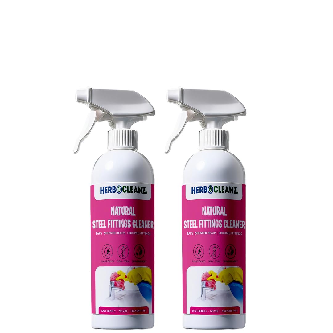 HerboCleanz Natural Steel Fittings Cleaner: Safe for Skin – Plant-Based Formula for Kitchen Taps, Sink & Bathroom Fittings, Shower, Jet – Child & Pet-Friendly, No Harsh Chemicals - Pack of (1) (B0CRP9Z1H7) Amazon Price History, Amazon Price Tracker