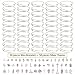 100 Pcs Women Jewelry Making, 50 PCS Expandable Bangle Adjustable Silver Wire Bracelets, 50 PCS Silver Charms Pendants DIY for Necklace Bracelet