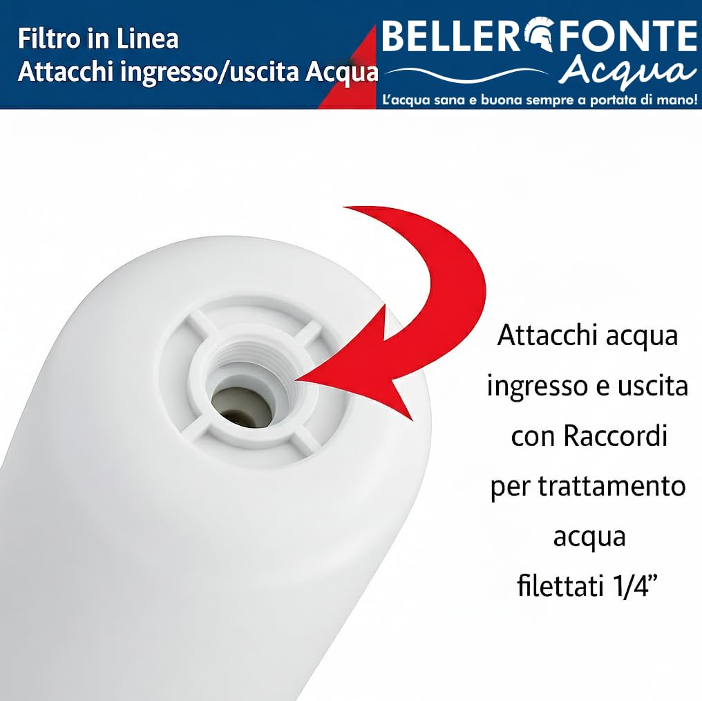 Swan Set di Filtri in Linea per Impianti ad Osmosi - Filtrazione Base 12" - Filtro a Carbone 12" - Filtro a Sedimenti 12" - Elimina Torbidità e Particolato/Cloro