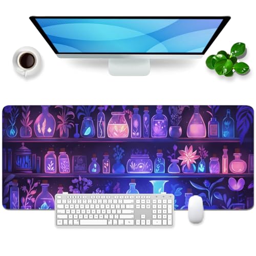 Sous-main de bureau violet XL pour protéger votre table et stabiliser le clavier