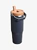 Stanley IceFlow Flip Straw Tumbler Thermos Cup with Straw, Navy Blue (Twilight), 0.60 Liters