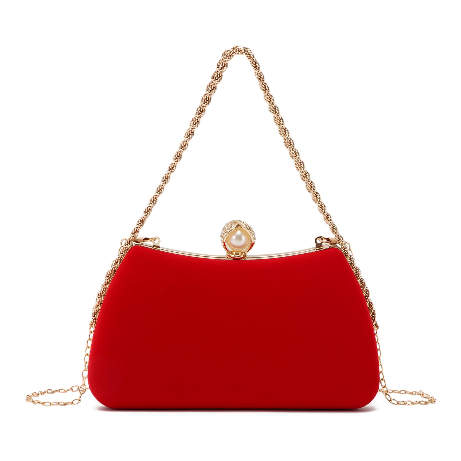 EVEOUT Elegante Carteras de Mano y clutches para Mujer Terciopelo Bolsos Bandolera de noche para Banquete Fiesta de Bodas