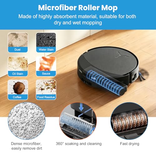 Image of 21 Pcs Replacement Parts Compatible with ECOVACS DEEBOT T90 PRO Omni /T90 Omni /X9S PRO Omni /X12 PRO Omni Robot Vacuum, include 1 Main Brush, 6 Dust Bag, 4 Filter, 2 Roller Mop, 6 Side Brush, 2 Tools