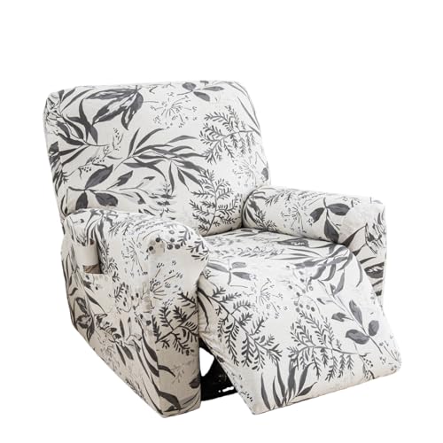 Image of Eco-Ancheng Recliner Slipcovers 4-Pieces Lazyboy Recliner Covers Recliner Couch Covers Recliner Chair Cover Non Slip Reclining Slipcovers with Storage Pockets Furniture Protector for Living Room,19