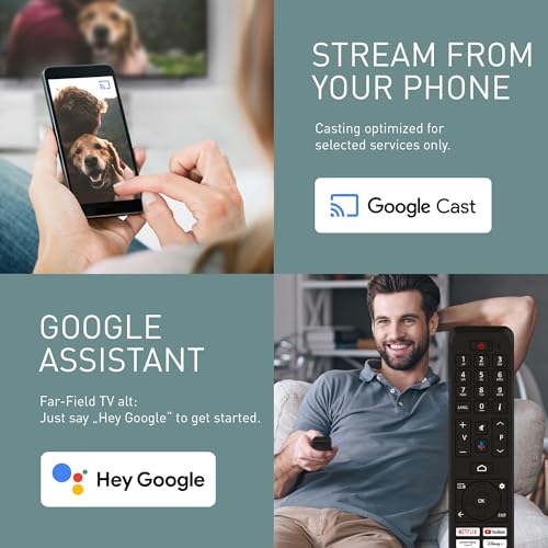 Panasonic TN-65W70AEZ, Série W70 65 Pouces 4K Ultra HD LED Smart TV, 2024, Assistant Google, Chromecast, Dolby Vision & Atmos, Mode Jeux, Bluetooth, pour Une expérience visuelle exceptionnelle