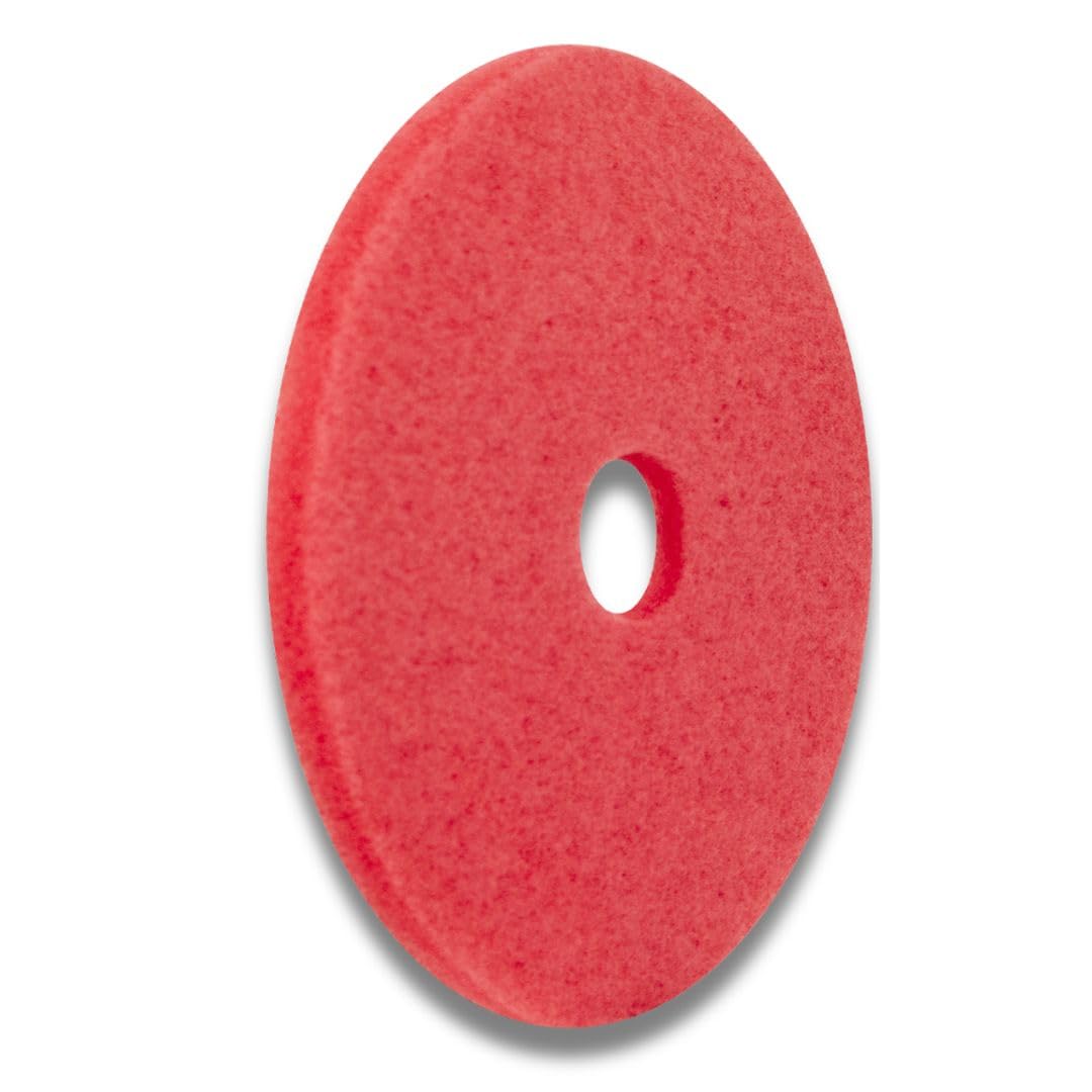 Virginia Abrasives Almohadillas de mantenimiento de suelos rojas de 17 pulgadas, almohadillas sintéticas no tejidas para pulido/eliminación de arañazos para máquinas orbitales