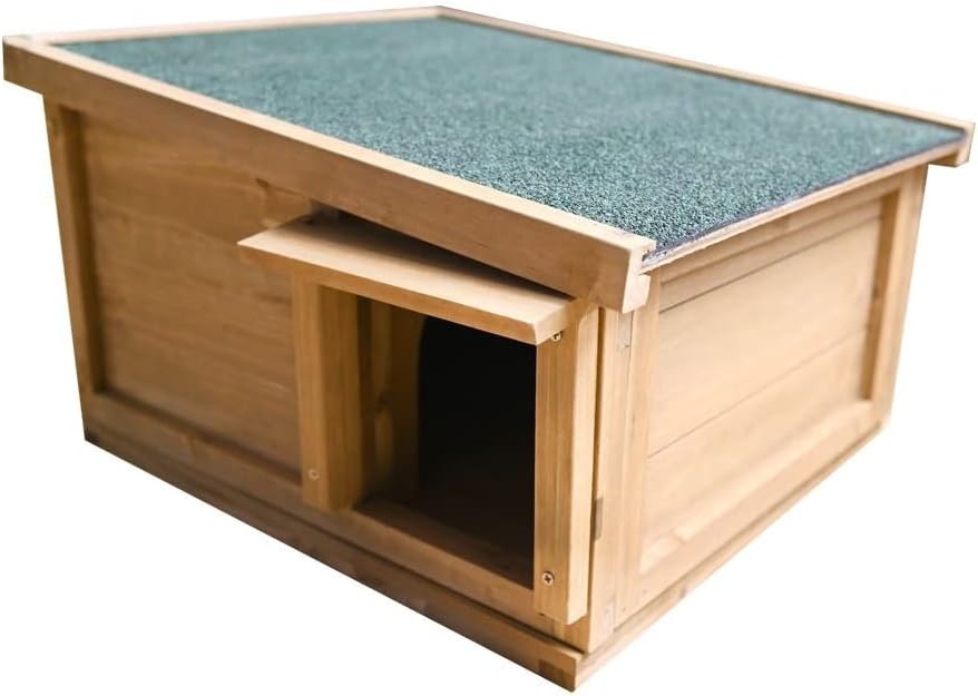 Unibos Hedgehog House and Hibernation Shelter PredatorProof Outdoor Habitat Feeding