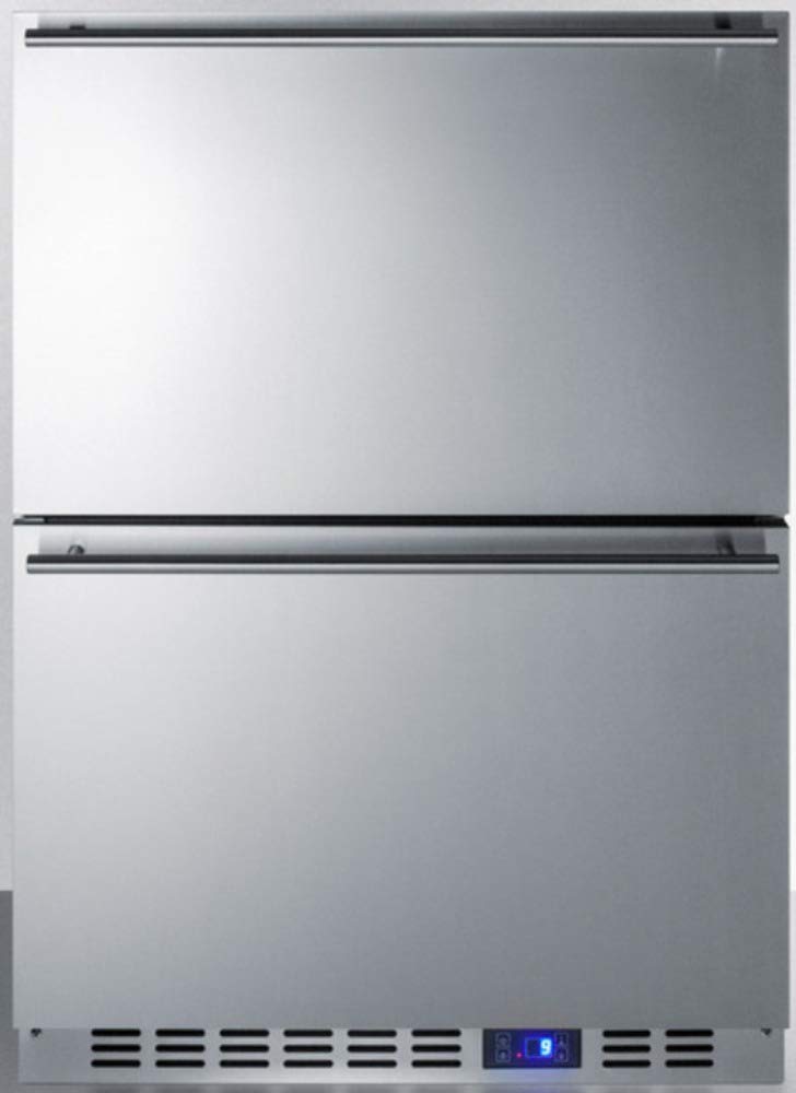 Summit CL2R248 24" Wide Built-In 2-Drawer All-Refrigerator, frost-free, Panel Ready- (Panel not included) — FIN-0005463 | Fridge.com