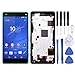 HONGYAN LCD Screen Cell Phone LCD Screen and Digitizer Full Assembly with Frame for Sony Xperia Z3 Mini Compact (Color : White)
