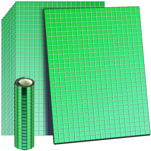 10800 Pieces Green Disco Mirror Tile Self-Adhesive Mirrors Mosaic Tile