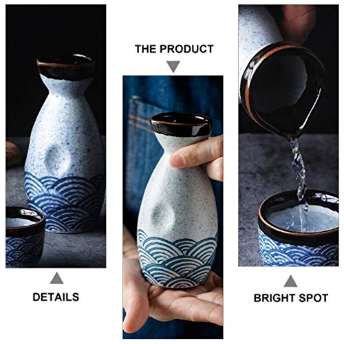 DOITOOL 5-Delige Keramische Japanse Sake Set Sake Serveerset Sake Cups Set 180Ml 20Ml - Image 5