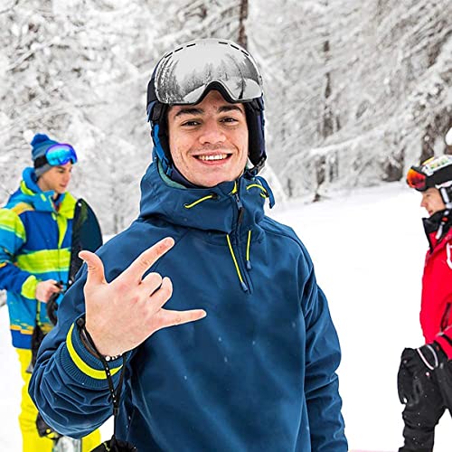 Pazimiik Ski Goggles Snowboard Glasses Otg Framless Anti-Fog Spherical Interchangeable Lens 100% Uv 400 Protection For Men Women Youth,Black #TOP6