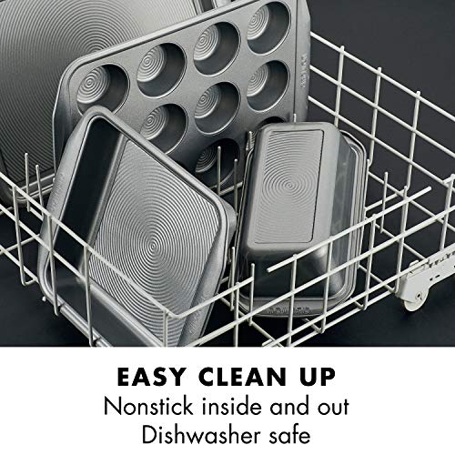 Circulon Nonstick Bakeware Set With Nonstick Bread Pan, Cookie Sheet, Baking Pans, Baking Sheet, Cake Pans And Muffin/Cupcake Pan - 10 Piece, Gray,47485 #TOP6