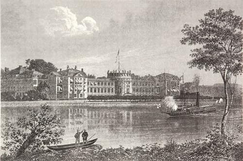 Pinturas murales retro de Schloss Biebrich láminas de arte elegante