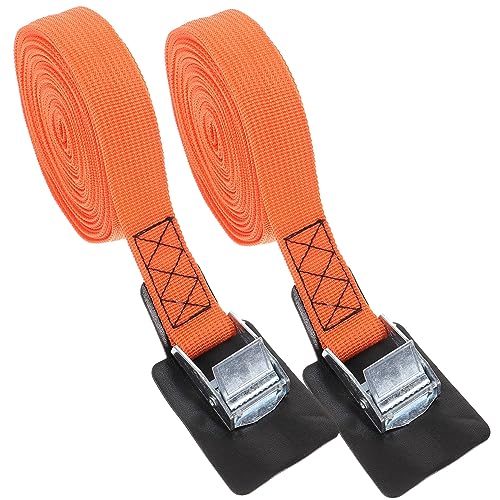 GRIRIW 2Rolls Tie Down Straps with Buckles Heavy Duty Ratchet Cargo Straps for Secure Lashing for Truck Drivers and Haulage Contractors and