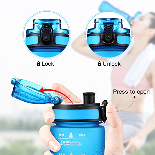 Edmyre SPORT-BLUE 25 Oz Water Bottle, Bpa Free Tritan Thick Water Bottles thumb #3