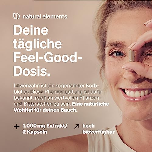 Löwenzahnwurzel Bio von Natural Elements 120 Kapseln 1000 mg