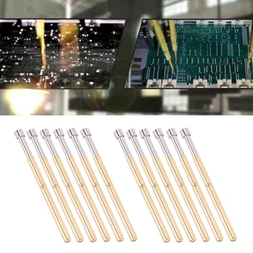 Image of 100pcs Spring Test Pogo Pin PCB Testing Pogo Pin Concave Head Type Brass Material 2.02mm /0.1in Tube Diameter 33.35mm /1.3in PCB Testing Pins