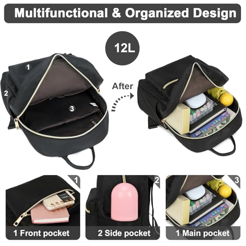 Image of BTOOP Mini Backpack Women Girls Water-resistant Small Backpack Purse Shoulder Bag for Womens Adult Kids School Travel