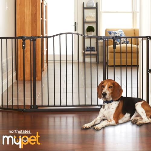 MyPet Extra-Wide Windsor Arch Pet Gate: 38.3"-72" Wide Dog Gate. Hardware Mount, Dog Gates for The House, Cat Gate for Doorway. 30" Tall, Matte Bronze by MYPET - Image 9