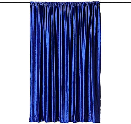 8 feet x 8 feet Royal Blue Velvet Backdrop Curtain Wedding Ceremony Reception Party Events Photo Booth Home Decorations