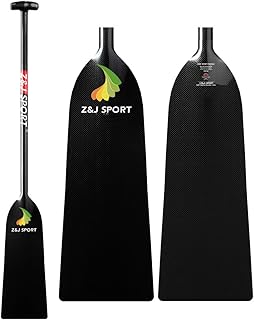 Z&J SPORT Dragon Boat Paddle Carbon Fiber, IDBF Approved Paddle with T Handle for Dragon Boat Paddler, Full Carbon Dragon ...