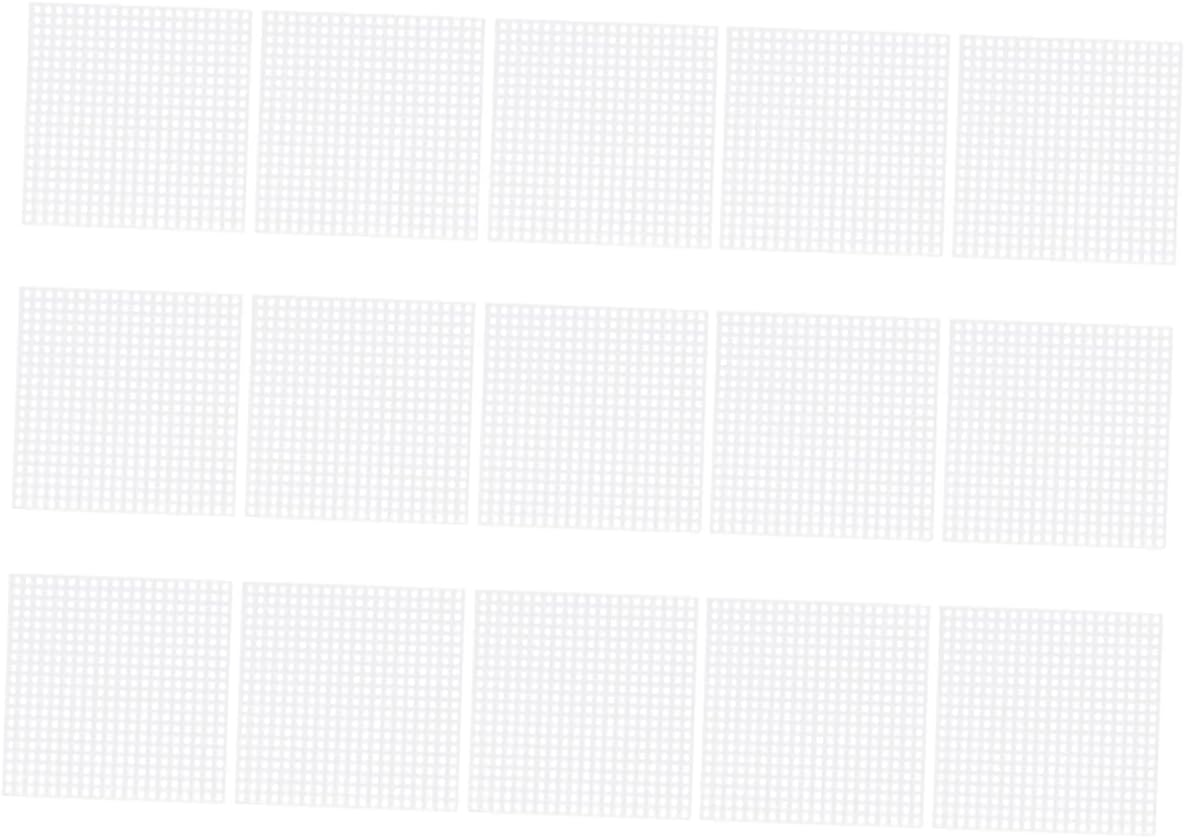 Uonlytech 25Pcs DIY Mesh Plastic Canvas Sheets for Cross Stitch and Embroidery Shape Easy to Cut for Custom Projects for Crafts Bookmarks and Decorations