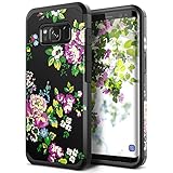 Galaxy S8 Plus Case, SmartLegend 2 in 1 Hybrid Dual Layer Heavy Duty Protection Impact Resist Armor Protective Case with Shockproof Rubber Bumper for Samsung Galaxy S8 Plus - Peony