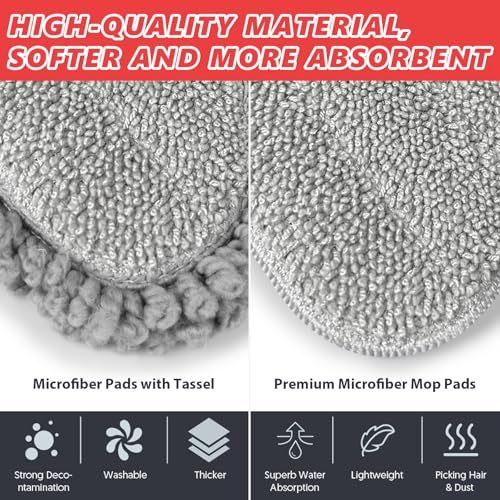 Image of HOMTOYOU Microfiber Hardwood Floor Mop: Spray Mop for Cleaning Wood Floors | Wet Mopping & Dry Sweeping, 3 Reusable Refill Pads, 1Pcs 400+ML Refillable Bottle, 360 Swivel Head, Black