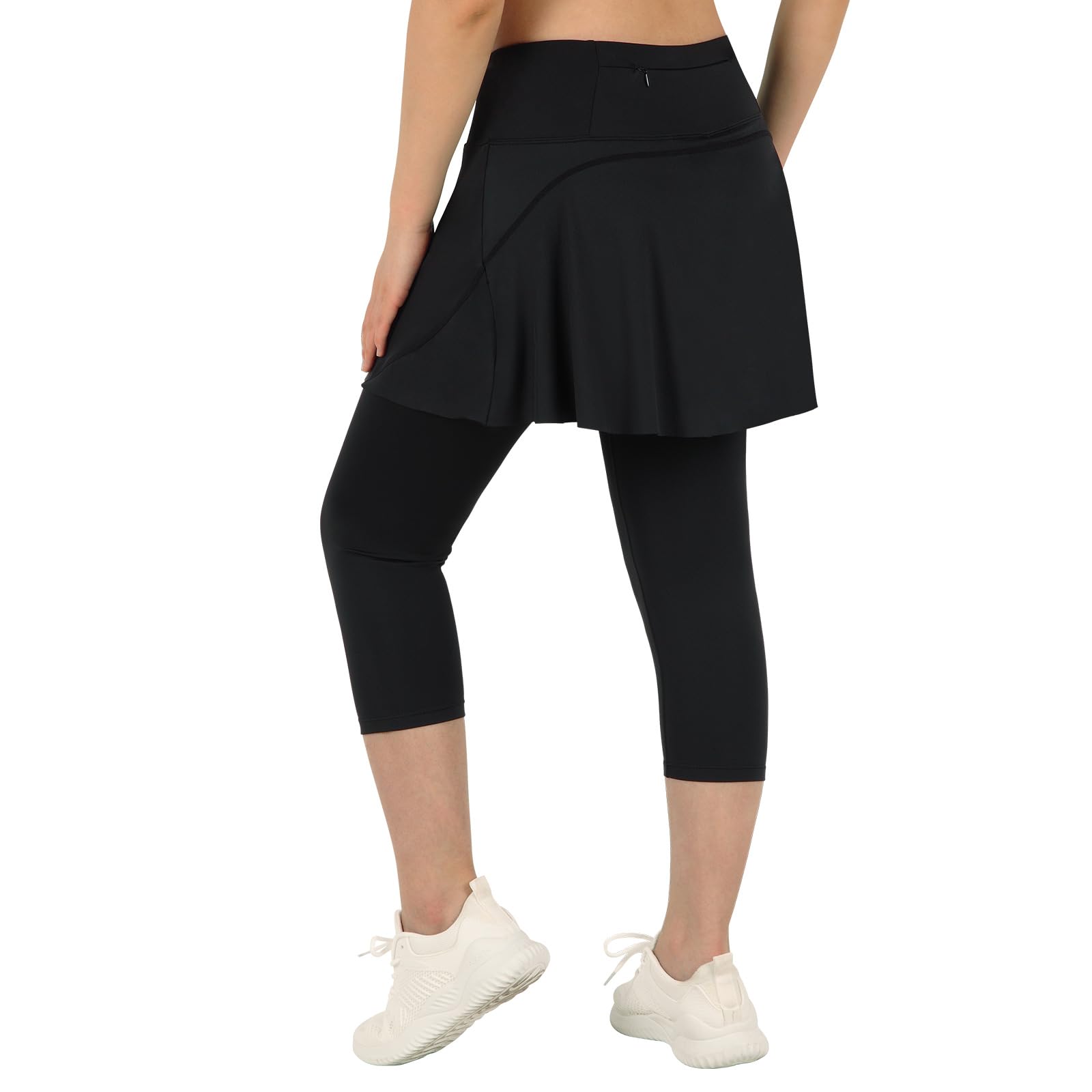 ANIVIVO Skirted Leggings for Women with Pockets, Tennis Yoga Pleated Skirt with Leggings