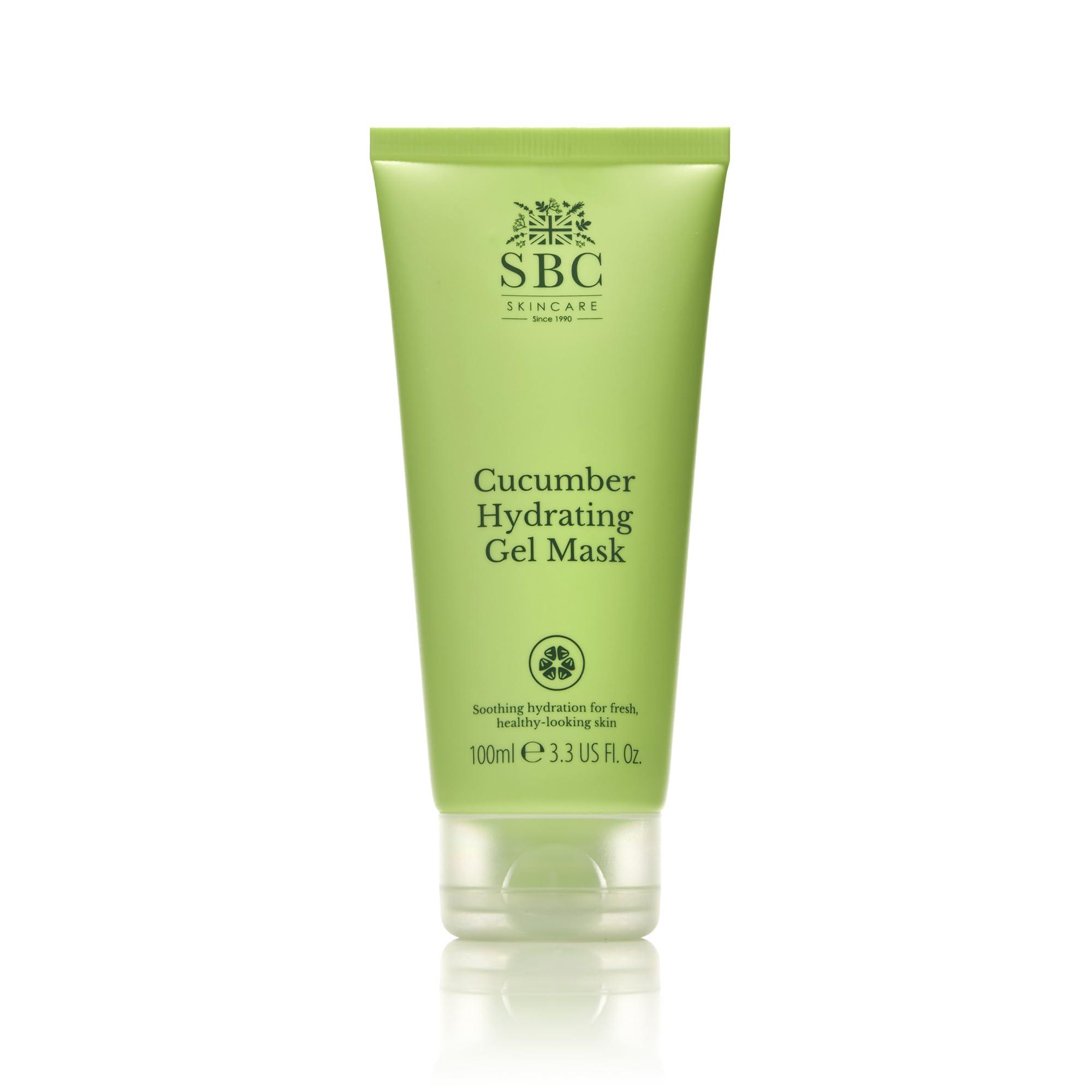SBC Skincare Cucumber Hydrating Mask – Cooling Gel Mask With Cucumber Extract, Vitamins A & E To Soothe Dry, Irritated &Heat-Stressed Skin, Reduce Puffiness, Post-Treatment Care, Cruelty-Free,100 mL