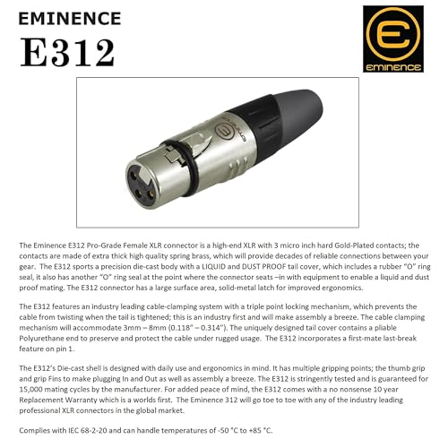 WBC-VALUELINE-2CS (22 AWG) - 3 Units - 50 Foot–Low-Capacitance Shielded Balanced Flexible Microphone, Active-Speaker & Interconnect Cables with Eminence Gold XLR Connectors by WORLDS BEST CABLES - Image 5