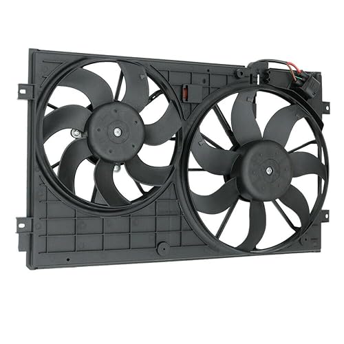 Miniatura 2 de 1K0121205AB Radiador y condensador Ventilador de refrigeración Asamblea de motor de plástico 2.0L 2.5L L4 L5 VW3120100 620805, 1K0959455N,
