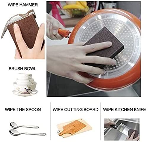 Rfxcom Tool Rust Prevention Brush Silicon Carbide Sponge Scrub Sponge Cast Iron Rust Prevention Brush Cleaning Brush Rust Prevention Brush Kitchen Bathroom (10 Pieces) #TOP1