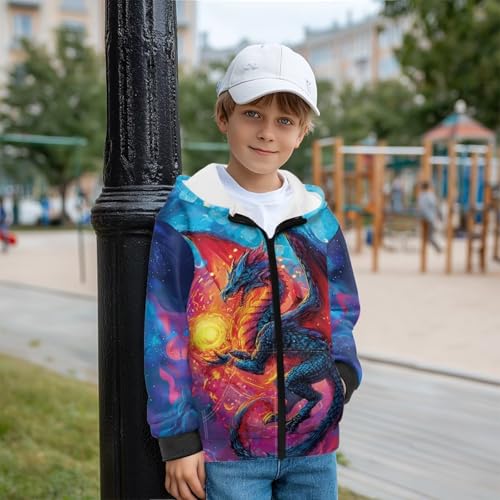 Bulopur Zip Up Sweatshirt for Boys Girls Kids Plush Trendy Long Sleeve Hoodie Sweater Warm Fuzzy Hoodies Winter Clothe2