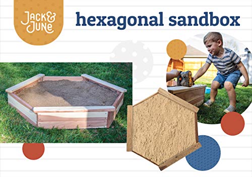 Jack & June Hexagonal Redwood Sand Box Playset - Thumbnail 2