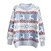 Produktbild DEBAIJIA Frauen Strickjacke Mädchen Überbrücker Dame Thick Knit Pullover Long Sleeve Cashmere Winter Weihnachts Kleid Runder Ansatz Beiläufiges Gestricktes Warmes Bequemes Verwendbares für Erwachsene
