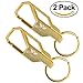 Woogwin Car Key Chain Keys Ring Business Gift for Men Women 2 Pieces Pack (2 pcs, gold)