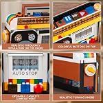 Vziimo Retro Radio Classic Series Building Blocks Set, Collectible Vintage Music Player Display Mini Model Kit, Creative Gift Toys for Adults Teens 14+ (554 Pieces)