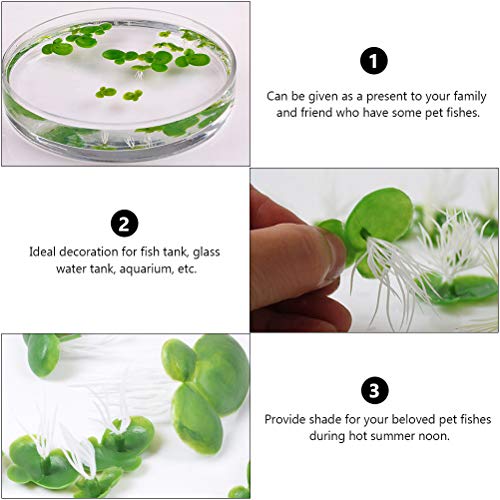 Decoração Aquário - 2 Pacotes / 36 PCS Simulado Lentilha-d'água Decoração de planta de plástico Enr