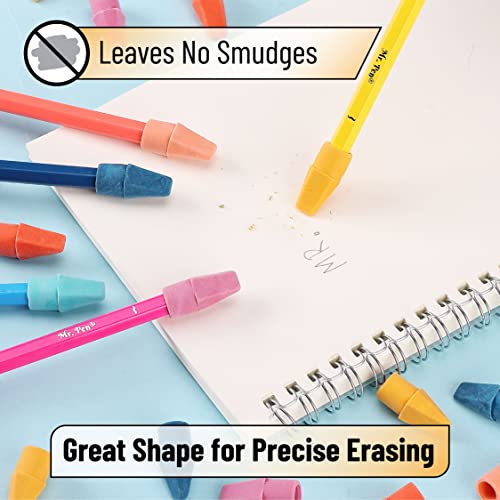 Image of Mr. Pen- Pencil Eraser Toppers, 120 Pack, Vintage Colors, Cap Erasers | Pencil Top Erasers, Eraser Tops