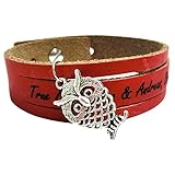 area17® Lederarmband mit Eulen - Anhänger