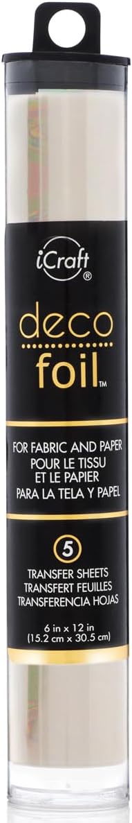 iCraft Deco Foil Specialty Transfer Sheets 6"X12" 5/Pkg-Opal