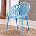 Jeu de 2 chaises en plastique, chaise longue créative simple, chaises de patio for la maison à la mode, chaises sans bras for cuisine restaurant chambre living (Color : Bleu)