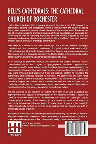 Bell's Cathedrals: The Cathedral Church Of Rochester - A Description Of Its Fabric And A Brief Hist