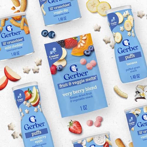 Gerber Stage 3 Very Berry Fruit and Veggie Melts, 1 Oz, 7 Pack - image 9