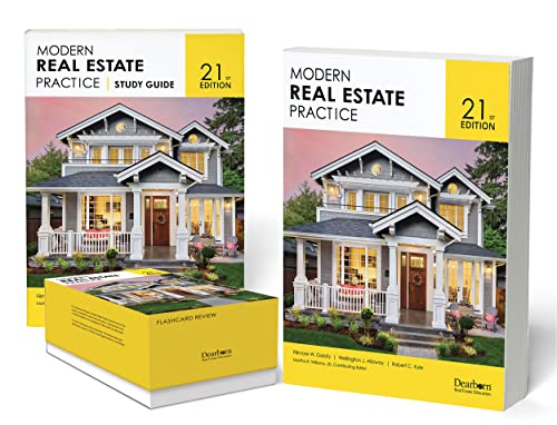 Modern Real Estate Practice 21st Edition Bundle includes Comprehensive Textbook Guide, Study Guide, and Flashcards (Dearborn Real Estate Education)