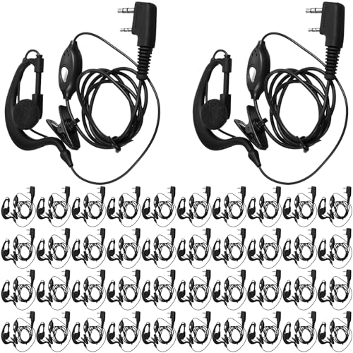 Écouteurs pour talkie-walkie Mimorou lot de 40 paires avec micro 2 broches pour Baofeng