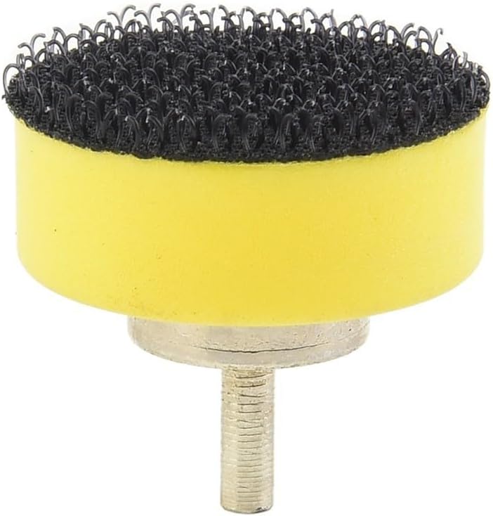 25mm Hook-and- Sanding Pad Backing Pad D4000 & D3000 Rotary Tools – PU + Construction, 1-Piece Yellow/Silver/Black Abrasive Accessory Polishing, Wood, & Automotive Surfaces